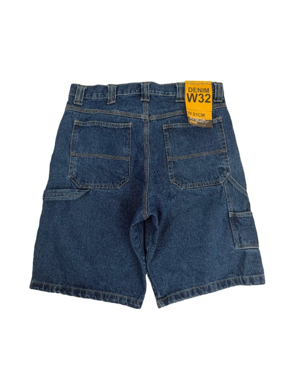 Burnt Baggy Dark Wash Denim Shorts 32 - Picture 2 of 6